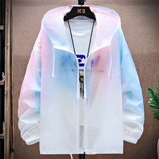渐变冰丝防晒服夏季薄款户外防紫外线透气夏防晒衣服A438-09-P40，男装防晒衣，电商A438