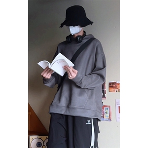 潮流麂皮绒连帽九色卫衣大码宽松休闲内搭W4613-P35【特价】图片