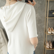 时尚百搭短袖针织衫女夏季新款韩版修身显瘦V领开衫薄款上衣外套，女装针织衫/毛衣，暖姿羊绒