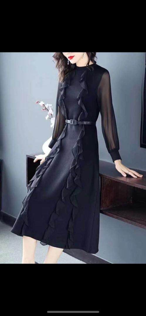 春季气质连衣裙，女装连衣裙，蓝芝衣秀