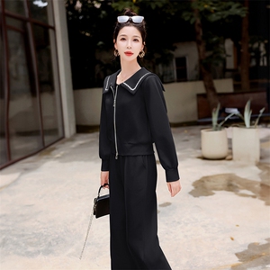 高级感时尚运动休闲套装女2024早秋新款宽松显瘦俩件套图片