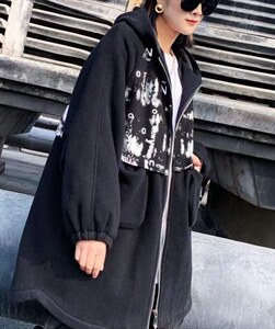 【现货】。冬季新品，欧版宽松休闲大衣图片