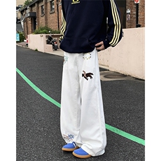 现货美式牛仔裤高级感裤子直筒宽松hiphop休闲裤N067-P46，男装牛仔裤，星座308B-2