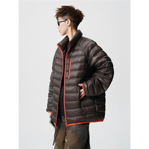 印花轻便90绒白鸭绒M-5XL大码：锦纶羽绒服男78187P228控328图片