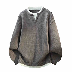 M76-P50 冬季男士休闲宽松百搭针织毛衣图片
