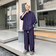 量大优供视频激光冰丝套装男XH69TZ-特P60，男装休闲套装，电商B367