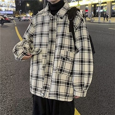 F615P68小香风格子外套男春秋款2024新款秋冬宽松休闲，男装夹克，星座512-6