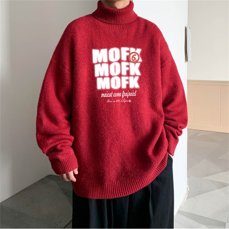 冬季高领毛衣男士加绒加厚翻领男毛线衣MG3362-P55限78加绒+10,男装针织衫/毛衣,电商B370