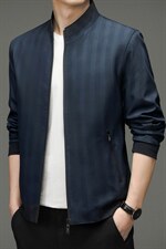 夹克男立领商务休闲外套2023年春季新款中年时尚纯色百搭上衣外套,男装夹克,电商B212（原钱塘6029）