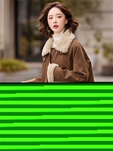 派克羽绒服女短款2025冬季洋气翻领领袢小个子毛绒拼接白鸭绒外套图片
