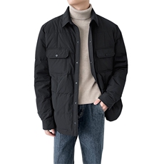 80%标白鸭绒冬装加厚保暖羽绒服日系宽松休闲外套YR8022-P205，男装羽绒服，电商A413
