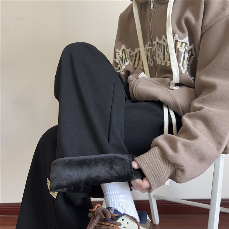 抖音得物品质百搭休闲卫裤212-2-DY149-特P40加绒特P45,男装休闲裤,星座808A-1