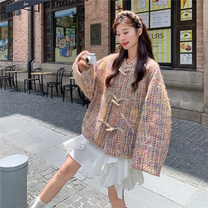 现货！彩色编制牛角扣小香风外套B208-9077-P160K238图片