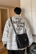 1港风小香风长袖衬衫男大码中性风情侣潮衬衫男CCS8019P45控68，男装衬衫，星座226-2