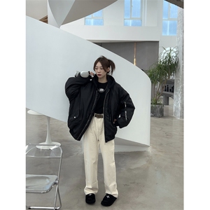 女模特！中性风！档口现货！棒球飞行员棉服冬装1611B-G01-P135图片