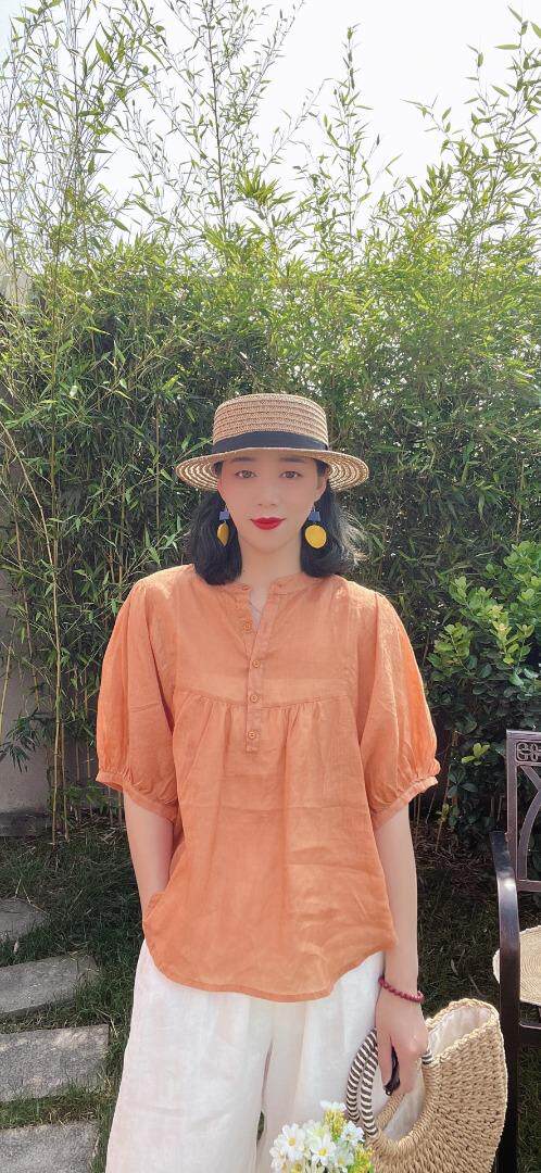 纯苎连衣裙小衫裤子裙子衬衣 时尚风 风淑女风休闲风，女装连衣裙，川哲