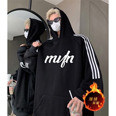 抖音得物供货提供视频秋冬重磅美式宽松织带连帽卫衣0409，男装卫衣，电商A486