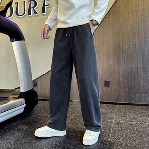 SWK01-P45  水洗做旧直筒裤男款潮流运动裤痞帅宽松阔腿男裤图片