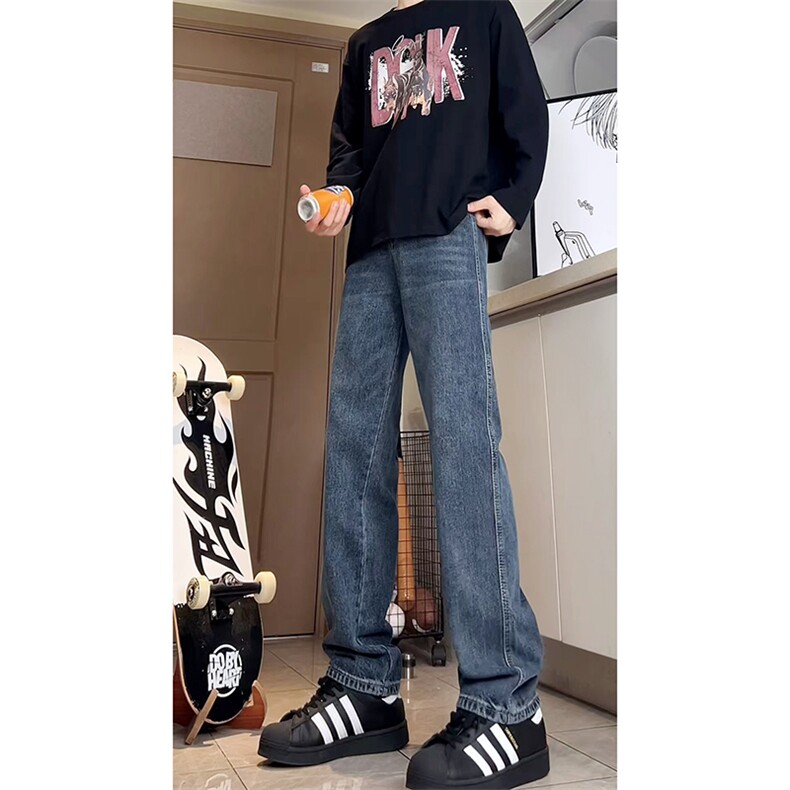 A178秋冬季新款美式休闲牛仔裤男直筒宽松9001P55限价68,男装牛仔裤,电商A178