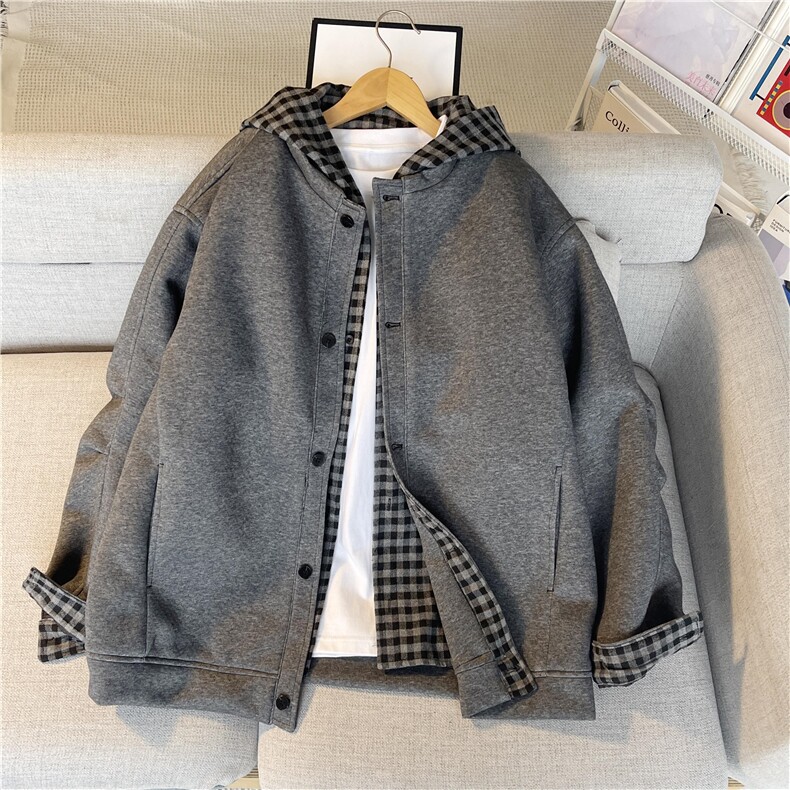 现货！秋冬季上新百搭开衫男女同款连帽卫衣外套-LK80193,女装短外套,电商A061