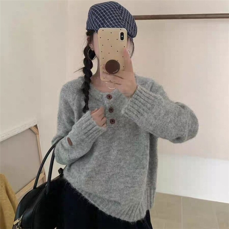 软糯毛衣女2025新款秋冬季加厚保暖宽松慵懒风针织衫上衣KMY44,男装针织衫/毛衣,星座208-5