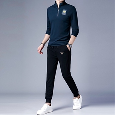 DZF-780钱塘2020-3时尚休闲简约百搭中青年男士秋季套装P102，男装休闲套装，钱塘207-3