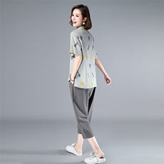 气质时尚潮流套装/套裙短袖2021年夏季个性宽松休闲，女装套装/套裙，独衣靓