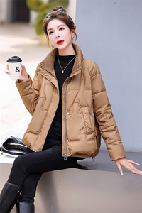 时尚潮流羽绒服女2023年冬季新款小香风短款小个子外套90白鸭绒图片