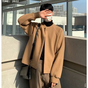 圆领针织开衫外套男士百搭毛衣图片