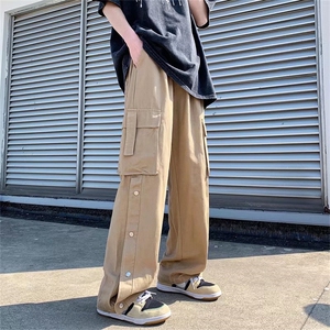 工装裤高街男女夏季ins潮牌排扣裤宽松欧美直筒休闲裤子k615-p48图片