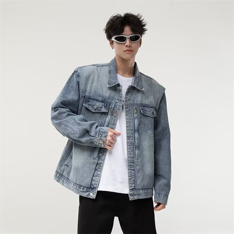 高品质男生春夏四季牛仔外套上衣休闲百搭小众夹克,男装夹克,星座1013
