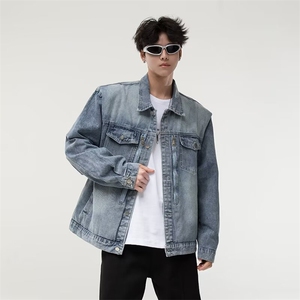 高品质男生春夏四季牛仔外套上衣休闲百搭小众夹克图片