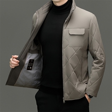 秋冬高端立领休闲棉服男2026新款羊毛填充高级感商务夹克棉衣外套，男装夹克，电商B212（原钱塘6029）