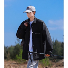 春季新款现货港风夹克户外纯色衬衫领外套DSA157B-CS01-P75，男装夹克，电商A157B