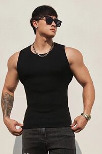 夏慵懒风休闲宽松坑条无袖T恤汗背心男纯色坎肩上衣内搭BX118 P30图片