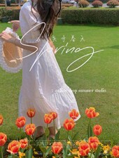 现货重工碎花连衣裙，女装连衣裙，F/TU