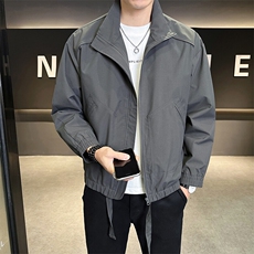 新款冲锋衣外套男士春秋立领宽松大码户外工装夹克男装2528-P58，男装夹克，星座1403B