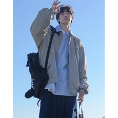 假两件夹克男女2025春秋冬高街刺绣翻领外套复古工装上衣JW26，男装夹克，星座1116A（原606A-3）