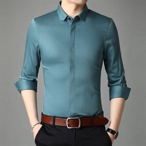 钱塘2020-2 秋冬Y6911男士衬衣长袖秋季男装P80图片