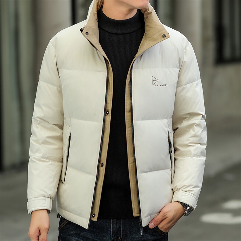 羽绒服男冬季2023新款中年立领加厚爸爸装上衣男士保暖鸭绒外套,男装羽绒服,电商B212（原钱塘6029）