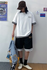短袖t恤套装2023新款夏季休闲帅气搭配潮流衣服A161-2-TZ01-P45图片