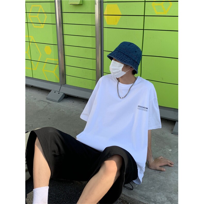 夏季情侣反光字母印花短袖港风百搭T恤纯棉上衣男/D325T28P25,男装T恤,电商D325