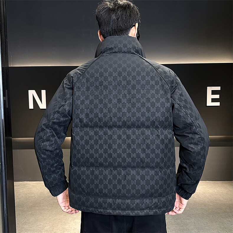 标50绒2025冬季跑量新款男士立领时尚潮流白鸭绒羽绒服夹克,男装夹克,电商A225