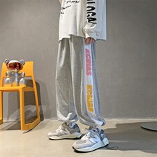 高街裤子男ins潮卫裤宽松束脚抽绳痞帅九分裤秋炸街9分K1516-P29，男装休闲裤，星座512-4