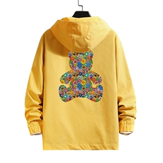 JK65222-P45连帽夹克男大码胖子棒球服上衣外套砖墙挂拍，男装夹克，电商A040A