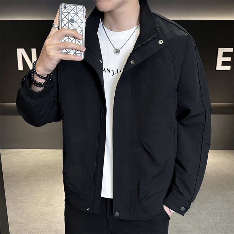 店主风新款夹克外套男春秋休闲百搭时尚立领男士夹克N818-P72，男装夹克，星座310B-3