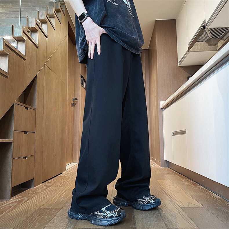 椰树刺绣宽松直筒牛仔裤阔腿休闲裤复古长裤美式裤子男N1060-P43,男装休闲裤,星座308B-2