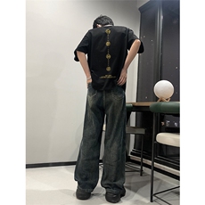 已做版权新中式宽松潮牌潮T恤嘻哈风短袖T00-P28，男装T恤，星座205-5