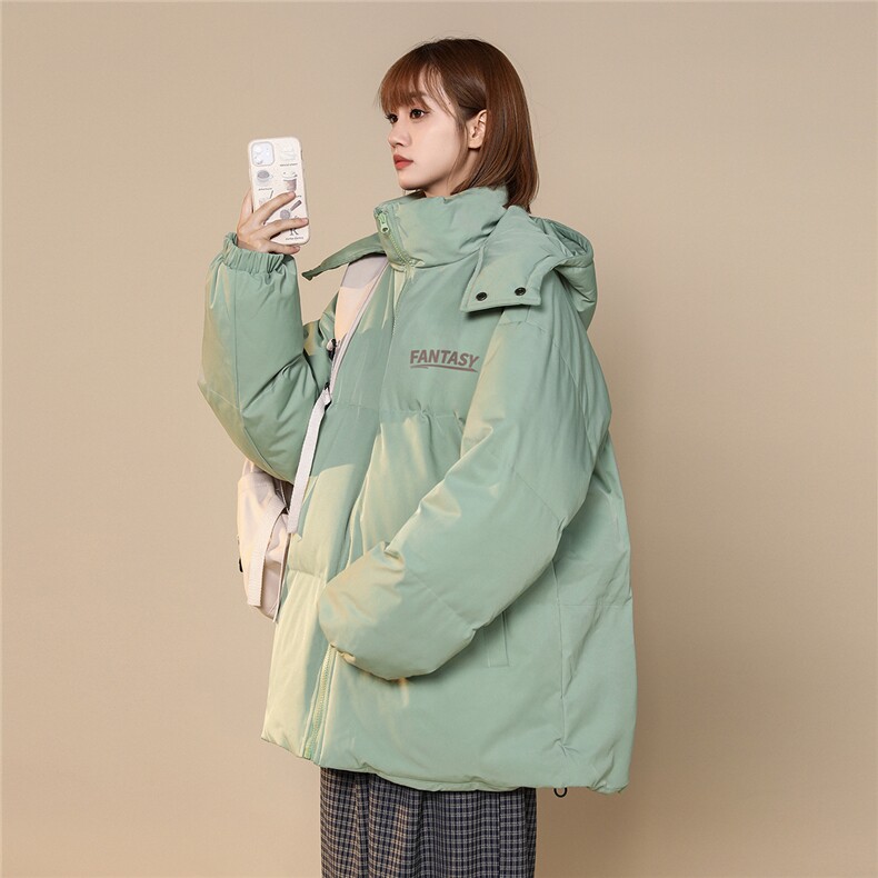 中性22冬季时尚简约字母时尚百搭宽松保暖立领棉衣MY217P115控158,男装棉衣,A247A