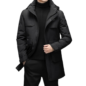 男士中年羽绒服灰鸭绒休闲保暖加厚外套爸爸装外套DFLDY1023-P300图片